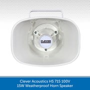 Clever Acoustics HS 715 100V 15W Weatherproof Horn Speaker