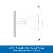 Diagram for a Clever Acoustics HS 730 100V 30W Weatherproof Horn Speaker