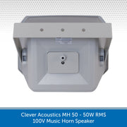 Back of a Clever Acoustics MH 50 50W 100V Music Horn Speaker