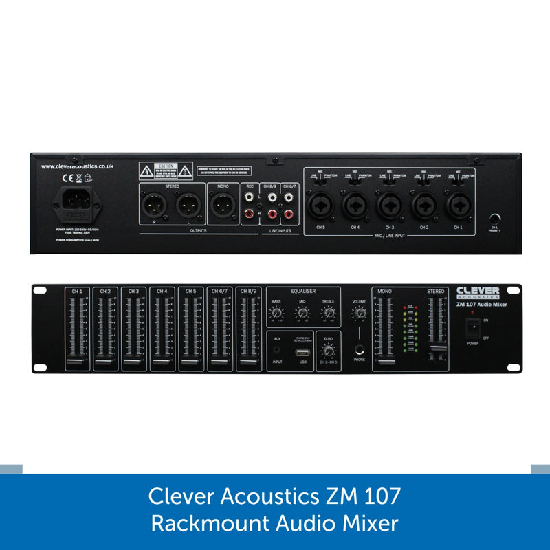 Clever Acoustics ZM 107 Rackmount Audio Mixer
