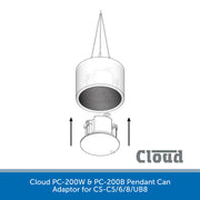 Cloud PC-200W & PC-200B Pendant Can Adaptor for CS-C5/6/8/UB8