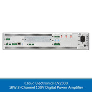Cloud Electronics CV2500 - 1KW 2-Channel 100V Digital Power Amplifier
