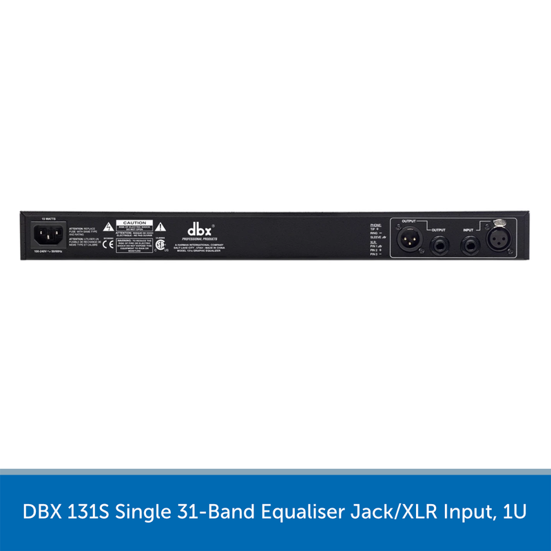 DBX 131S Single 31-Band Equaliser Jack/XLR Input, 1U
