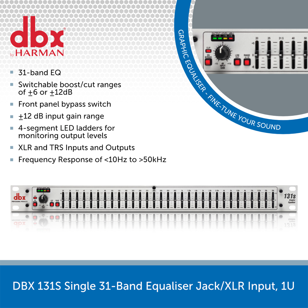 DBX 131S Single 31-Band Equaliser Graphic EQ | Audio Volt