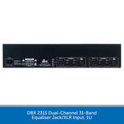 DBX 231S Dual 31-Band Equaliser Jack/XLR Input, 1U