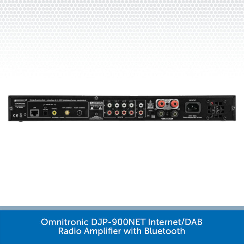 Omnitronic DJP-900NET Internet/DAB Radio Amplifier with Bluetooth