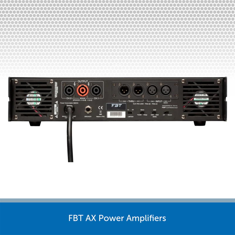 FBT AX 3000 2-Channel Power Amplifier, 2 x 1500W, 4-8 Ohms