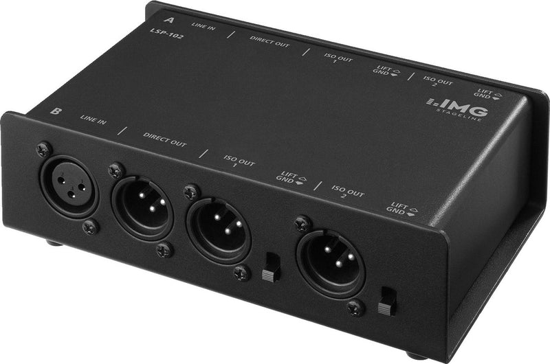 IMG Stageline LSP-102 2-Channel 3-Way Line Splitter - Perfect for Multiple Amp Setups