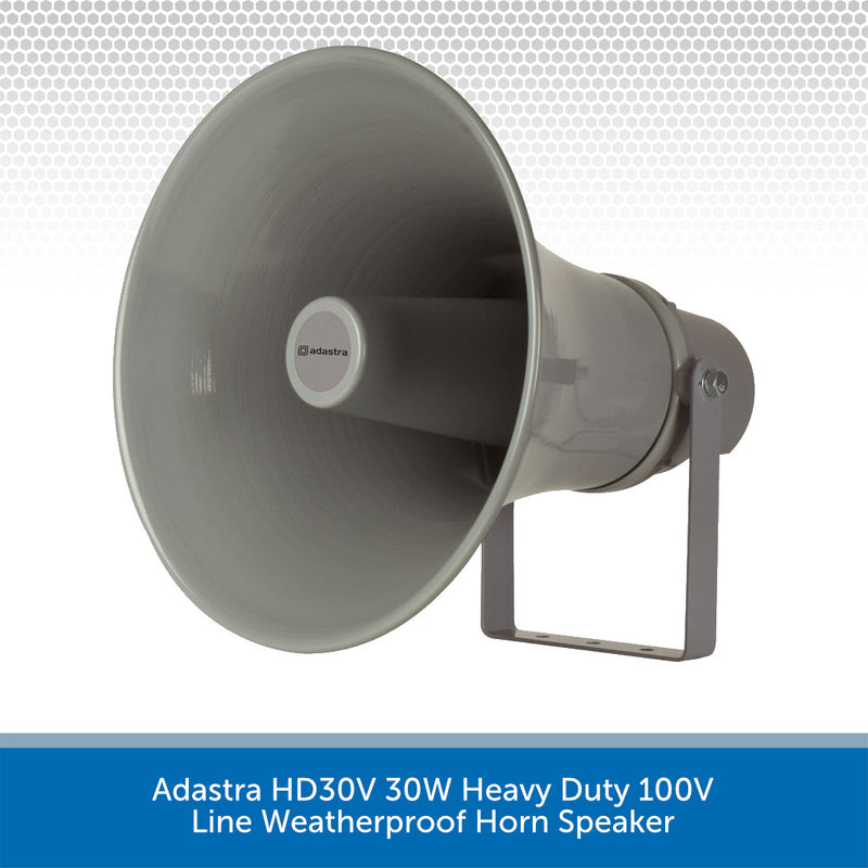 Adastra HD30V 30W Heavy Duty 100V Line Weatherproof Horn Speaker