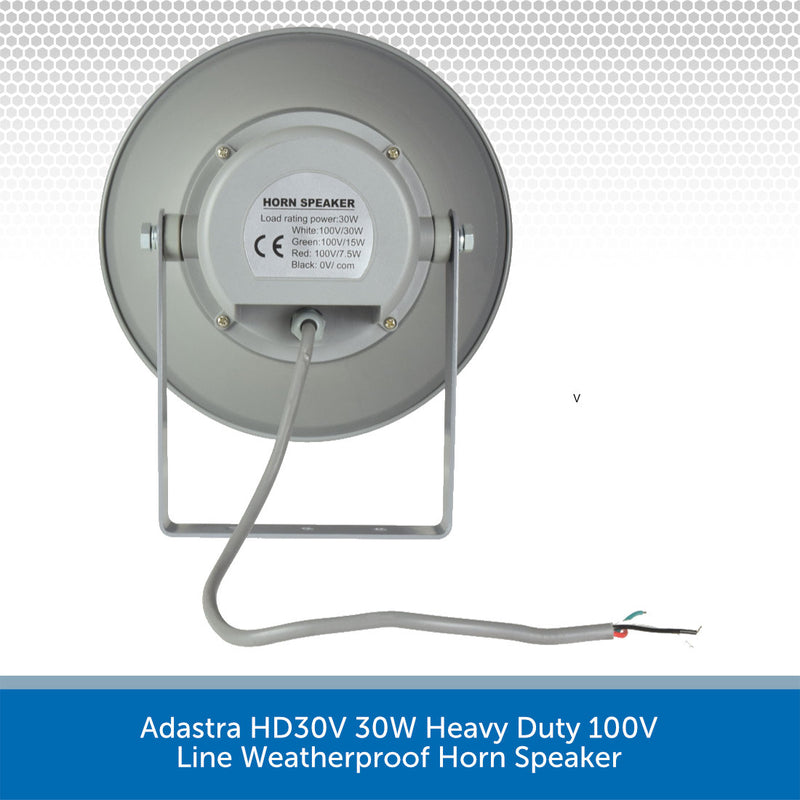 Adastra HD30V 30W Heavy Duty 100V Line Weatherproof Horn Speaker