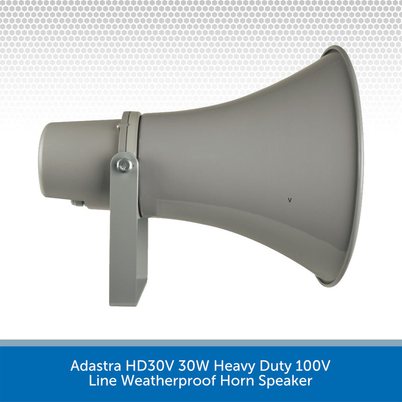 Adastra HD30V 30W Heavy Duty 100V Line Weatherproof Horn Speaker
