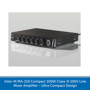 Inter-M MA-110 Compact 100W Class-D 100V Line Mixer Amplifier - Ultra Compact Design