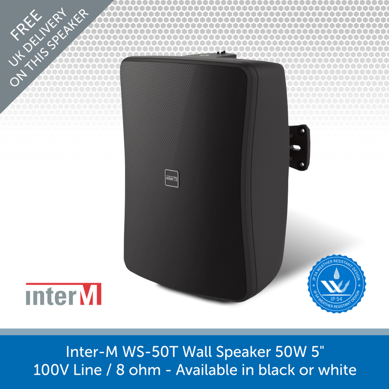 Inter-M WS Series Compact Wall Mount Speakers for Background & Foreground Music, IP54 Rated