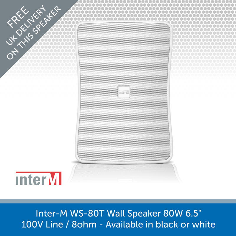 Inter-M WS Series Compact Wall Mount Speakers for Background & Foreground Music, IP54 Rated