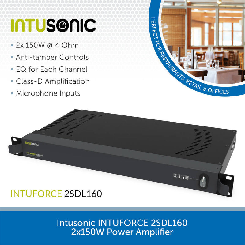 Intusonic INTUFORCE 2SDL160 2x150W Power Amplifier