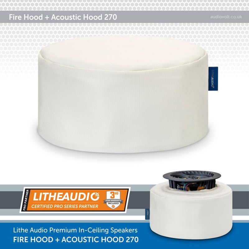 Lithe Audio Ceiling Speaker, Fire Hood + Acoustic Hood 270