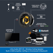 Lithe Audio WiFi V2 Multi Room Ceiling Speaker