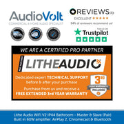 Lithe Audio WiFi V2 pair of Multi Room IP44 Bathroom Ceiling Speakers