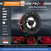Lithe Audio, PRO Series, IP44 Bathroom - WiFi & Bluetooth Ceiling Speaker