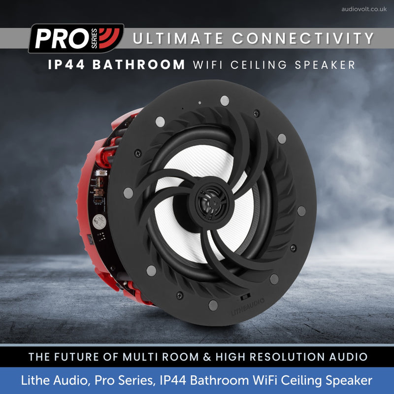 Lithe Audio, PRO Series, IP44 Bathroom - WiFi & Bluetooth Ceiling Speaker