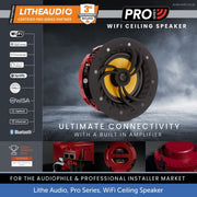 Lithe Audio 2.1 Wireless Ceiling Speaker & Subwoofer with WiFi & Bluetooth