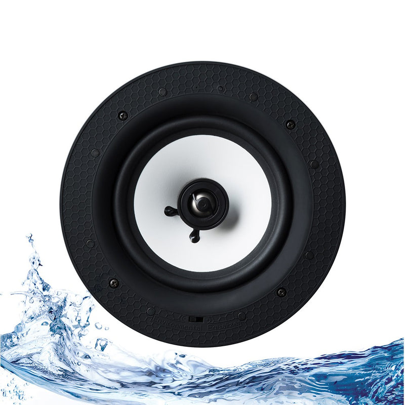 Lithe Audio 6.5 inch 2-Way Passive IP44 Waterproof In-Ceiling Speakers (Pair)