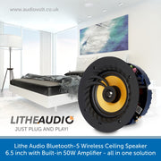 Lithe Audio Bluetooth 5 Wireless Ceiling Speaker 6.5 inch
