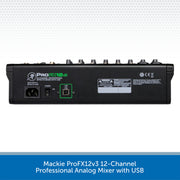 Mackie ProFX12v3 12-Channel Professional Analog Mixer with USB