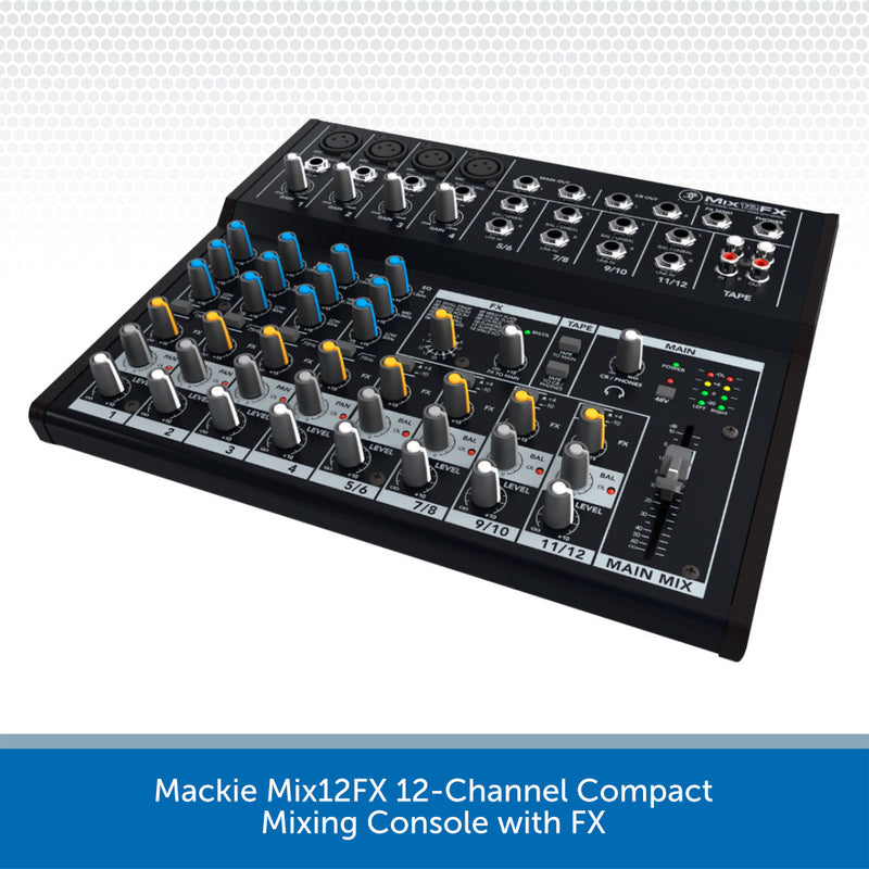 Mackie Mix12FX 12-Channel Compact Mixing Console with FX