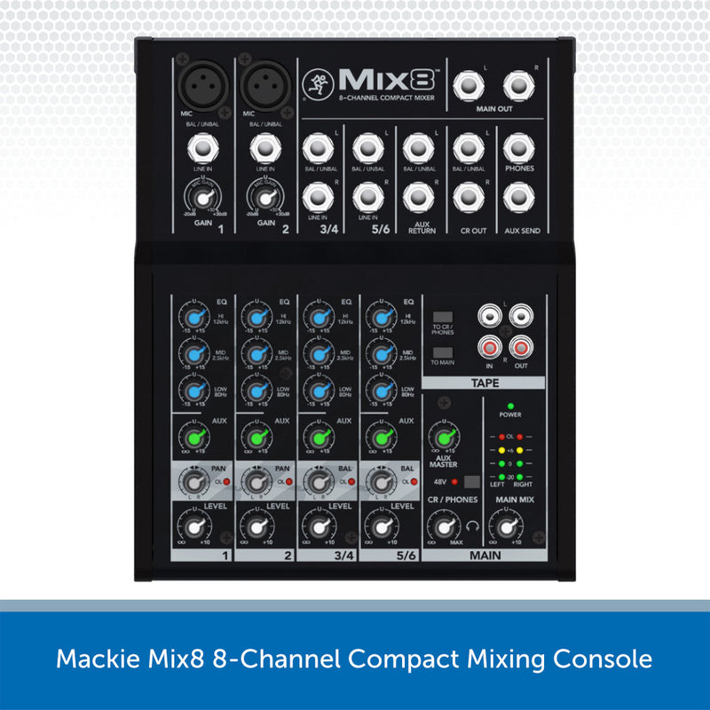 Mackie Mix8 8-Channel Compact Mixing Console