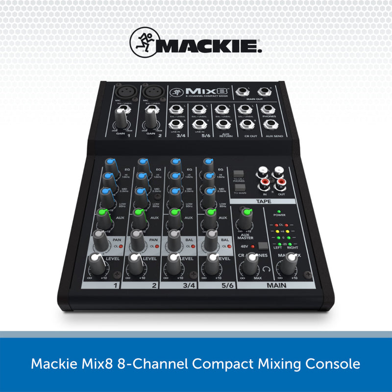 Mackie Mix8 8-Channel Compact Mixing Console