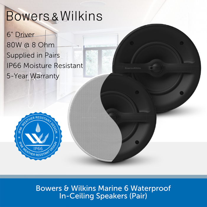 Bowers Wilkins Marine Waterproof Ceiling Speakers Audio Volt