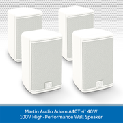 Martin Audio Adorn A40T 4" 40W 100V-Line High-Performance Wall Speaker 4 Pack