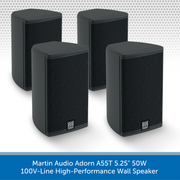 Martin Audio Adorn A55T 5.25" 50W 100V-Line High-Performance Wall Speaker 4 PACK