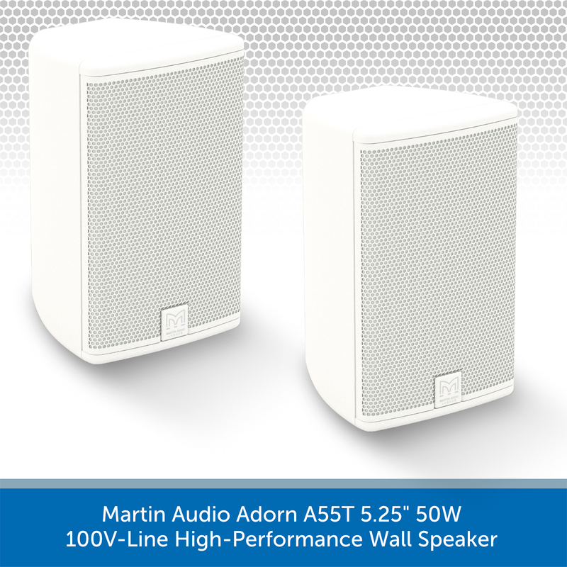 Martin Audio Adorn A55T 5.25" 50W 100V-Line High-Performance Wall Speaker PAIR