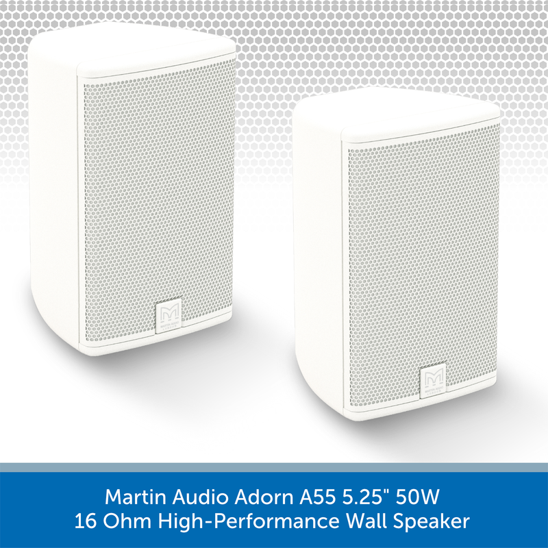 Martin Audio Adorn A55 5.25" 50W 16 Ohm High-Performance Wall Speaker Pair