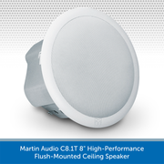 Martin Audio C8.1T 8" High-Performance Flush-Mounted Ceiling Speaker