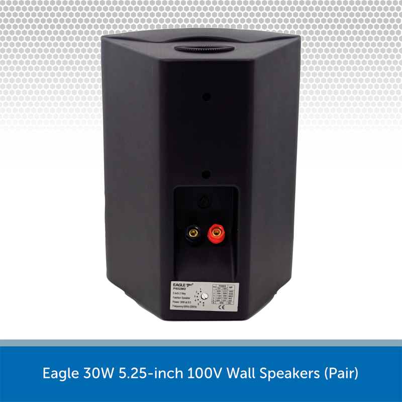 Eagle 30W 5.25-inch 100V Wall Speakers (Pair)