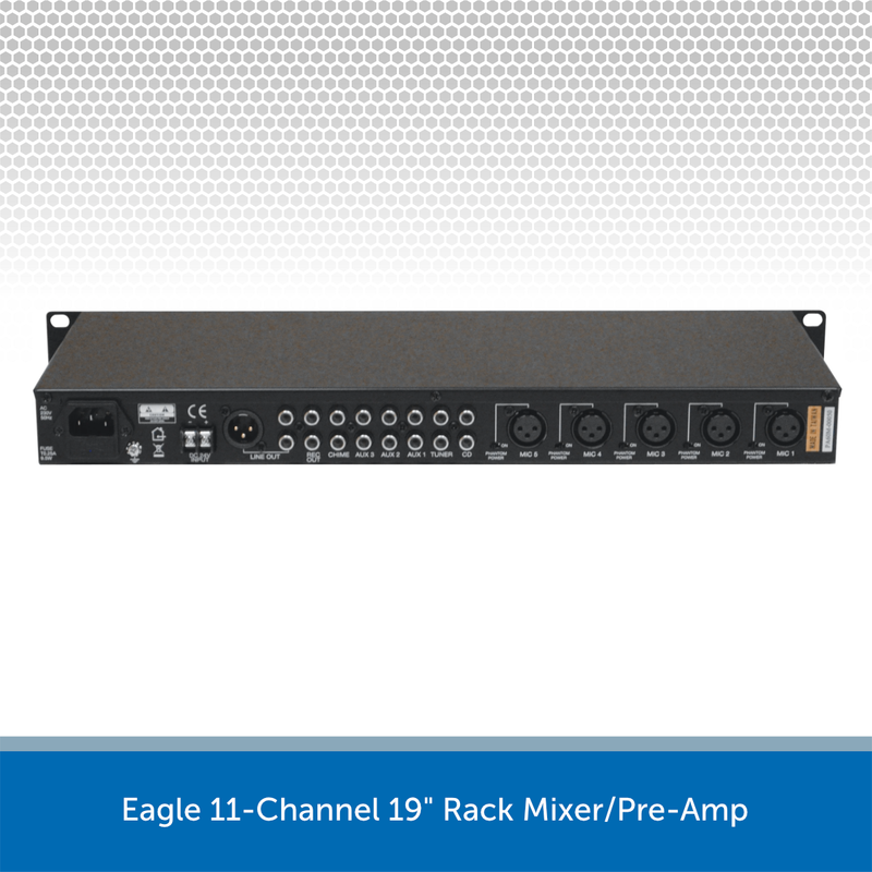 Eagle 11-Channel 19" Rack Mixer/Pre-Amp