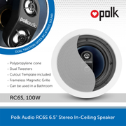 Polk Audio RC6S 6.5" Stereo In-Ceiling Speaker