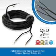 QED Connect 2-Core Oxygen-free Copper Speaker Cable, 6m
