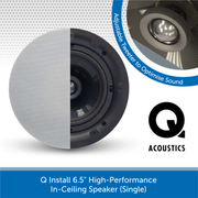 Q Install QI65CP 6.5" High-Performance In-Ceiling Speaker (Single)