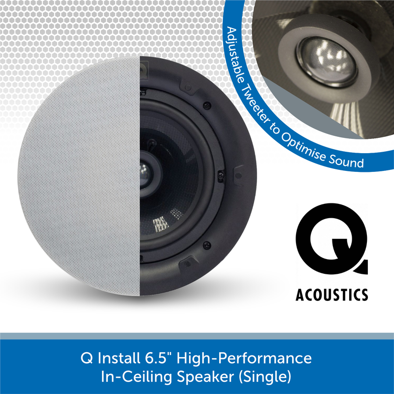 Q Install QI65CP 6.5" High-Performance In-Ceiling Speaker (Single)