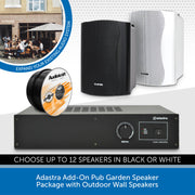 Adastra Add-On Pub Garden Speaker Package with Outdoor Wall Speakers