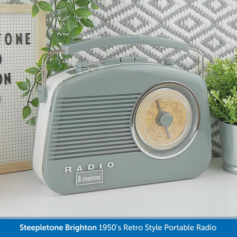 Speepletone Brighton, 1950s Retro-Style Portable FM MW & LW Radio