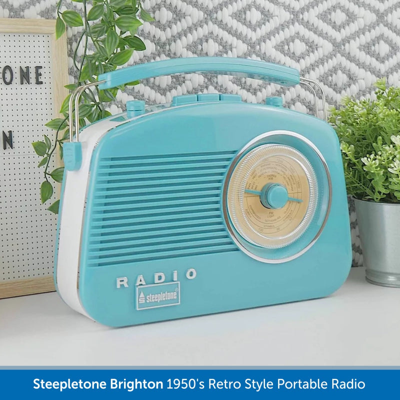 Speepletone Brighton, 1950s Retro-Style Portable FM MW & LW Radio