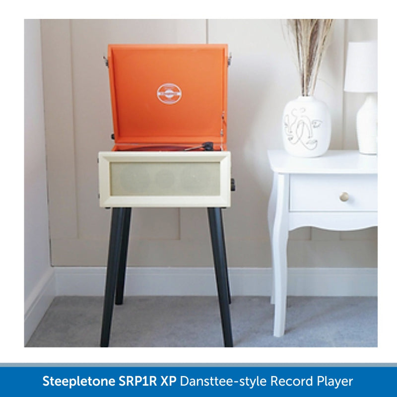 Steepletone SRP1R XP Retro Record Player with Built In Speakers and Bluetooth 