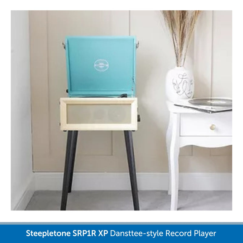 Steepletone SRP1R XP Retro Record Player with Built In Speakers and Bluetooth 
