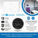 Systemline E50 - Wetroom Single Stereo Ceiling Speaker System, In-Wall Amplifier, Bluetooth & hand gesture