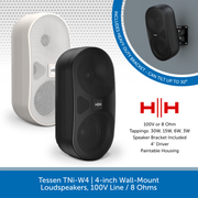 Tessen TNi-W4 | 4-inch Wall-Mount Loudspeakers, 100V Line / 8 Ohms